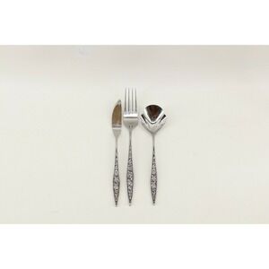 EKCO Eterna SANTIAGO Custom Stainless Dinner Fork‎ Sugar Spoon Butter Knife